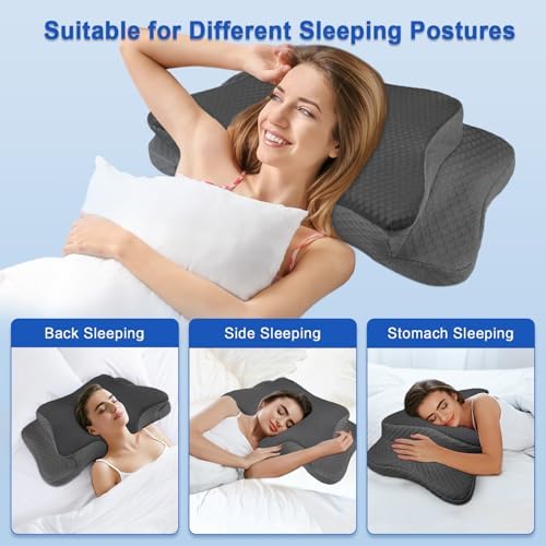 QIUBABYO Pain Relief Cervical Pillow for Neck Support and Comfort