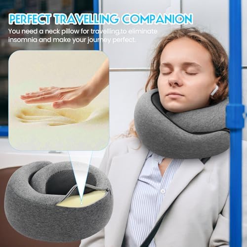 2024 Memory Foam Travel Pillow for Comfort and Support