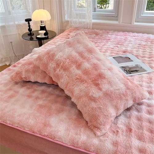 Velvet Fitted Sheet Set with Two Pillowcases for Queen Bed