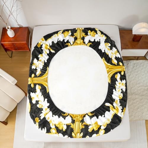 Bohemian Floral Queen Fitted Sheet Set with 2 Pillow Cases