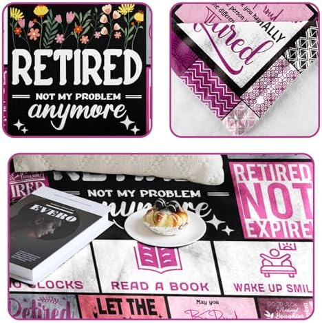 Retirement Throw Blanket for Women 60x50in