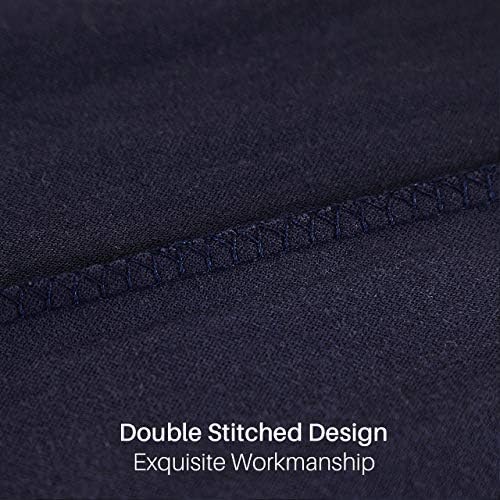 Oubonun 100 Jersey Cotton Body Pillow Cover with Zipper - Navy Blue 21x54