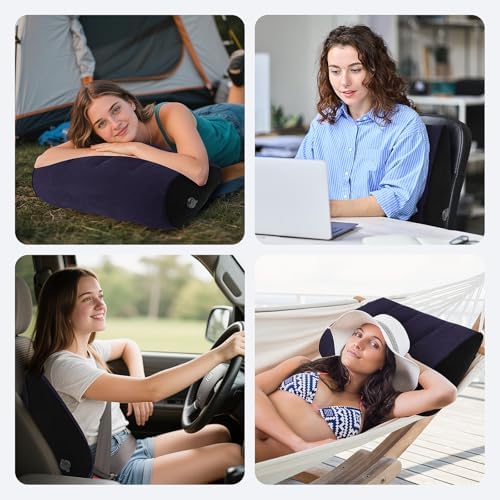 JCDOBEST 2 Pack Portable Inflatable Wedge Pillow