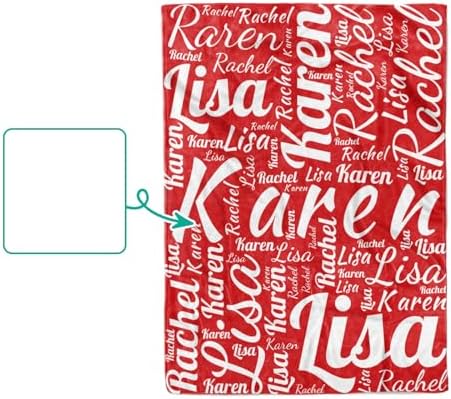 Custom Name Blanket - Personalized Flannel Throw for Boys Girls Adults Pets