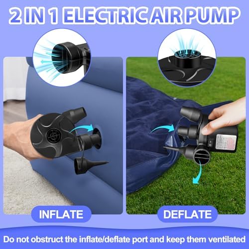 SeaSlep Electric Air Pump with 3 Nozzles and 110V AC12V DC Power