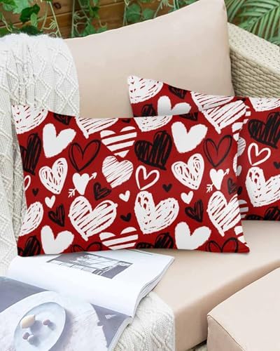 Shijh Tec Waterproof Pillow Protector 2 Pack Hearts
