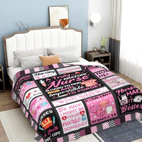 Nurse Gifts Blanket Flannel Throw 50x40