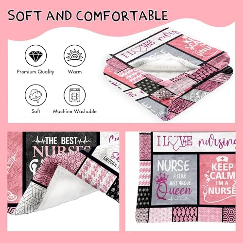 Nurse Appreciation Throw Blanket 60x50 for Women