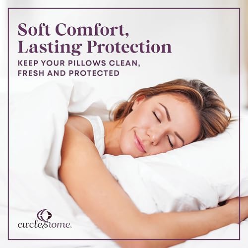 CirclesHome Pillow Protectors 2 Pack King Size Zippered