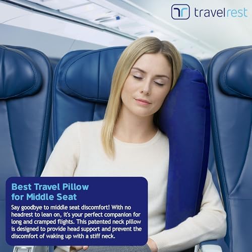 Travelrest Ultimate Inflatable Neck Body Pillow - Blue 1