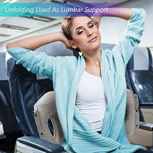 Simptech Inflatable Travel Pillow with Soft Slipcover 1
