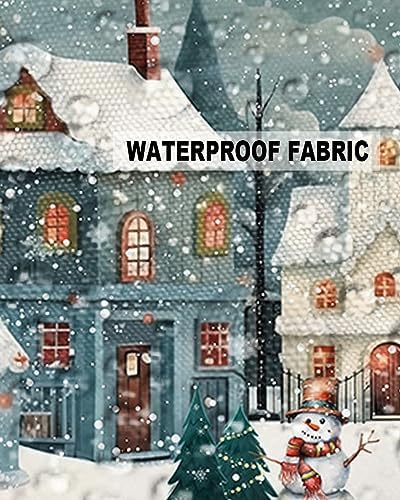 Waterproof Pillow Protector 2 Pack Zipper Snowman Plaid 12x20 Inch