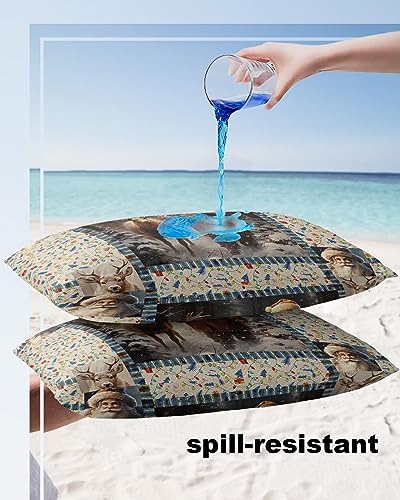 Waterproof Pillow Protector 2 Pack with Zipper Deer Design
