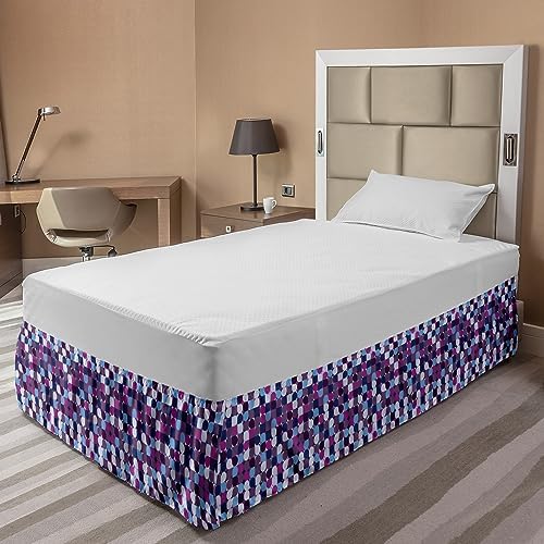 Ambesonne Geometric Bed Skirt - Multicolor Mosaic Lattice Design