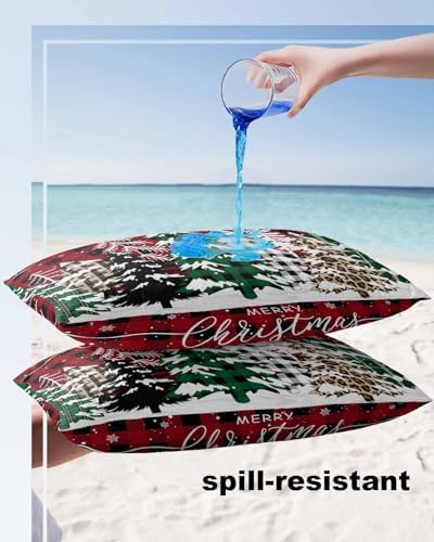Waterproof Pillow Protector 2 Pack with Plaid Design