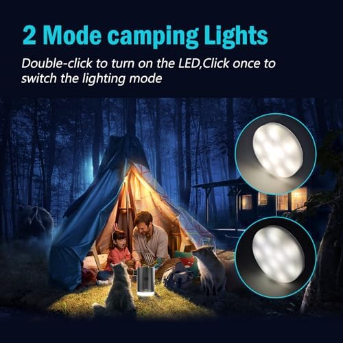 VUDIKEJ Mini Air Pump with LED Camping Light