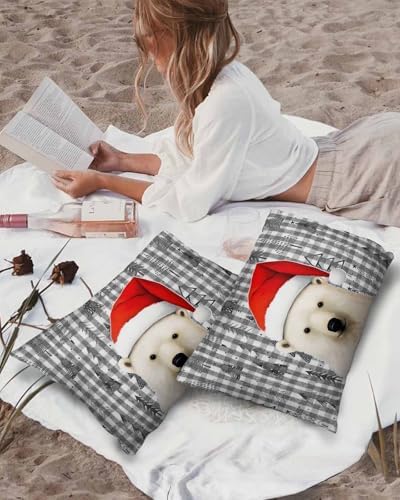 Waterproof Pillow Protector 2 Pack Black Buffalo Bear Design