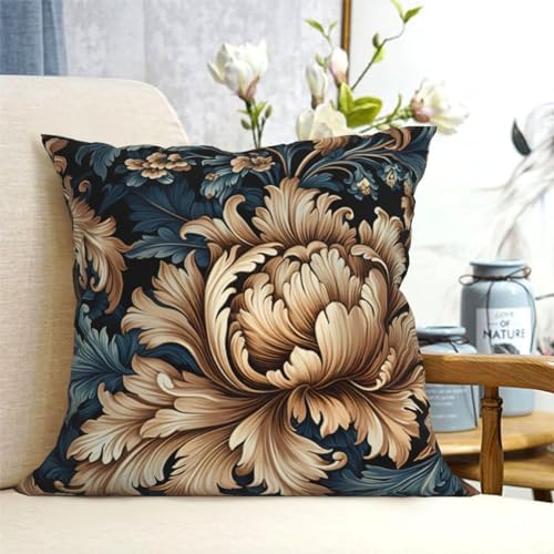 Ogniwo Damask Pattern Throw Pillow 12x12 Inch