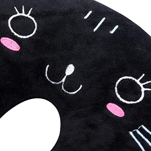 EKDJKK Travel Pillow for Kids Black Cat