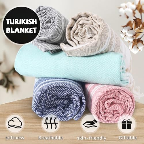 Gray Soft Throw Blanket - Modern Boho Design