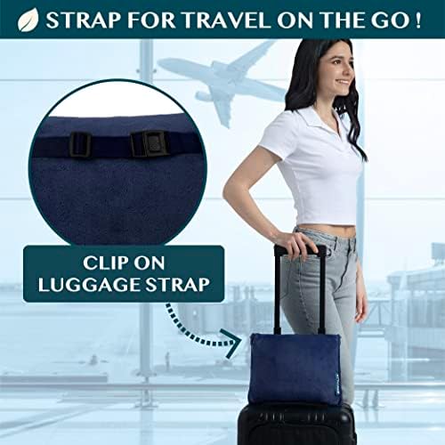 PAVILIA Travel Blanket Pillow Combo Set