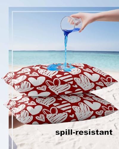 Waterproof Pillow Protector 2 Pack with Heart Design 1