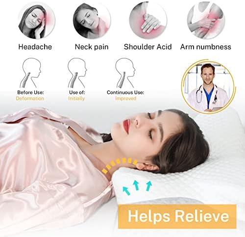 Misiki Cervical Foam Pillow for Neck Pain Relief