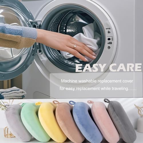 FEIYAUMI Travel Neck Pillow Cover Washable Zipper Closure Soft and Breathable
