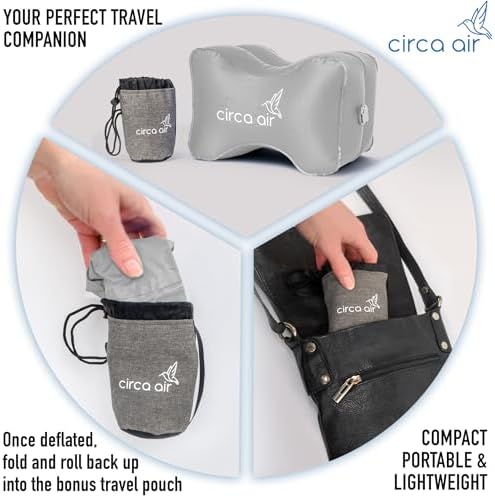 Circa Air Inflatable Knee Pillow - Light Comfortable for Side Sleepers