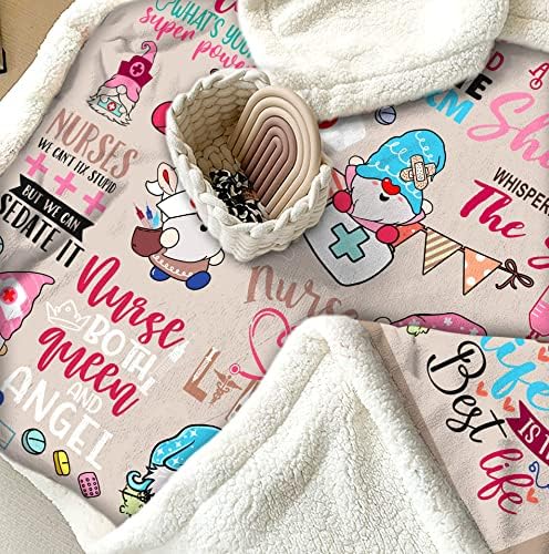 Belperan Nurse Appreciation Sherpa Throw Blanket - 50x60