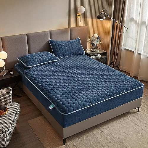 ZIQINPSQ Velvet Fitted Sheet - Soft Flannel Bedding for Cozy Sleep