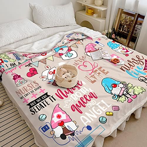 Belperan Nurse Appreciation Sherpa Throw Blanket - 50x60