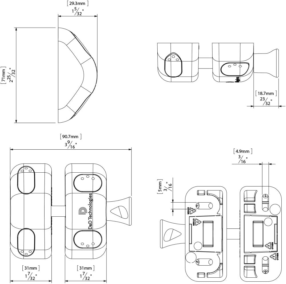 DD Technologies Magnetic Gate Latch for Home Yards