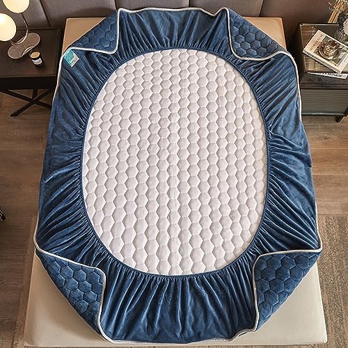 ZIQINPSQ Velvet Fitted Sheet - Soft Flannel Bedding for Cozy Sleep