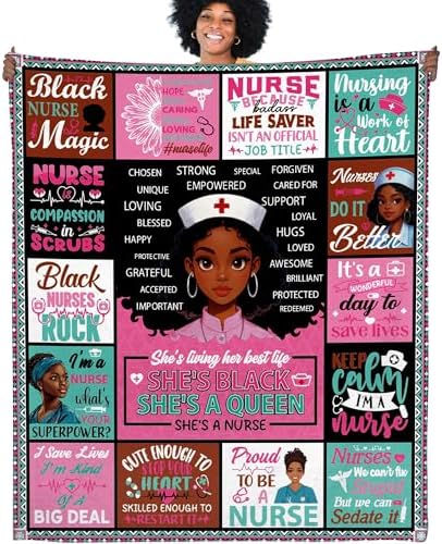 Romart Nurse Gifts for Women Throw Blanket with Quotes