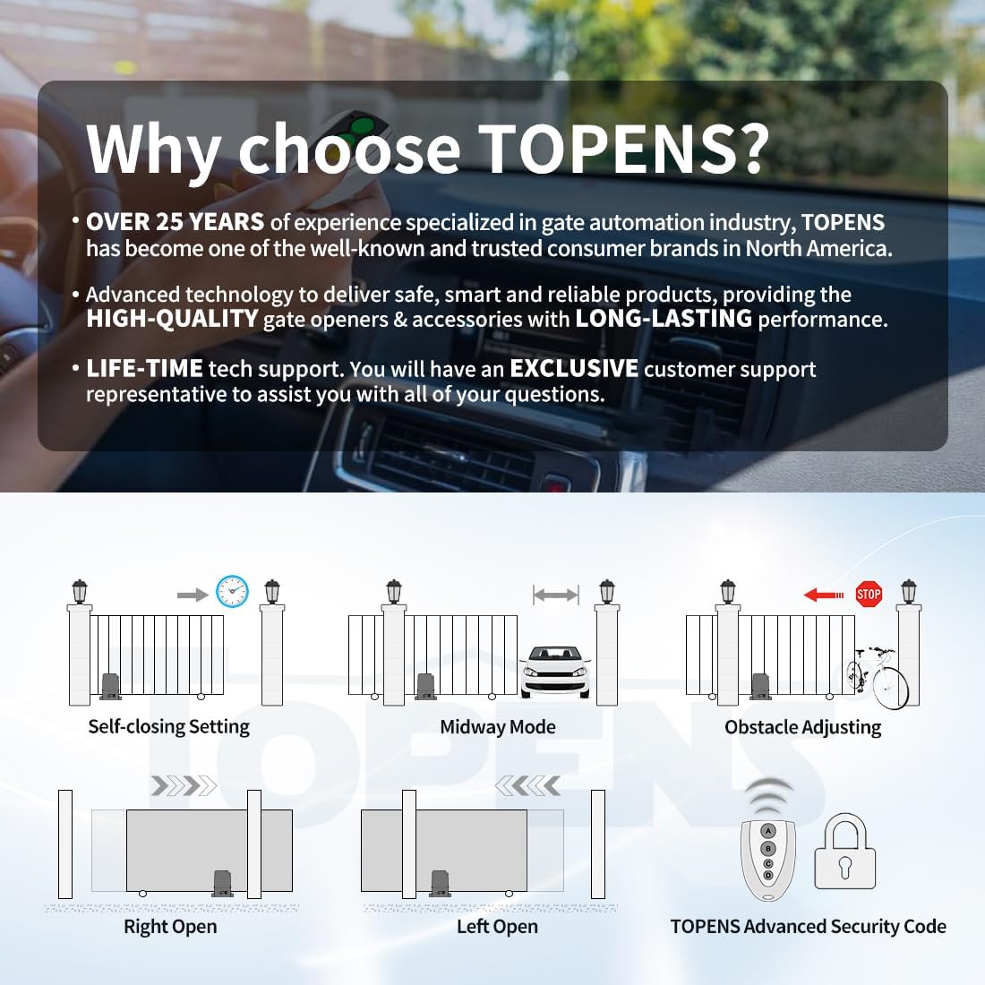 Topens RK990T Gate Opener